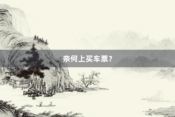奈何上买车票？